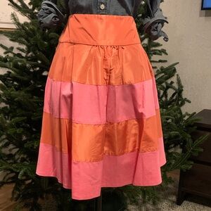 JCrew collection silk/cotton rugby strip skirt